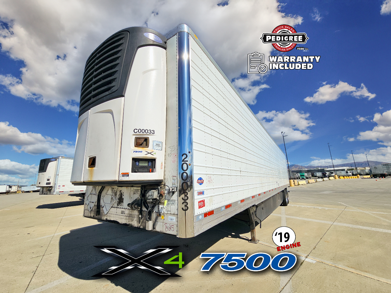 2020 Utility X4 7500: 2019 ENGINE Reefer Trailer #2196