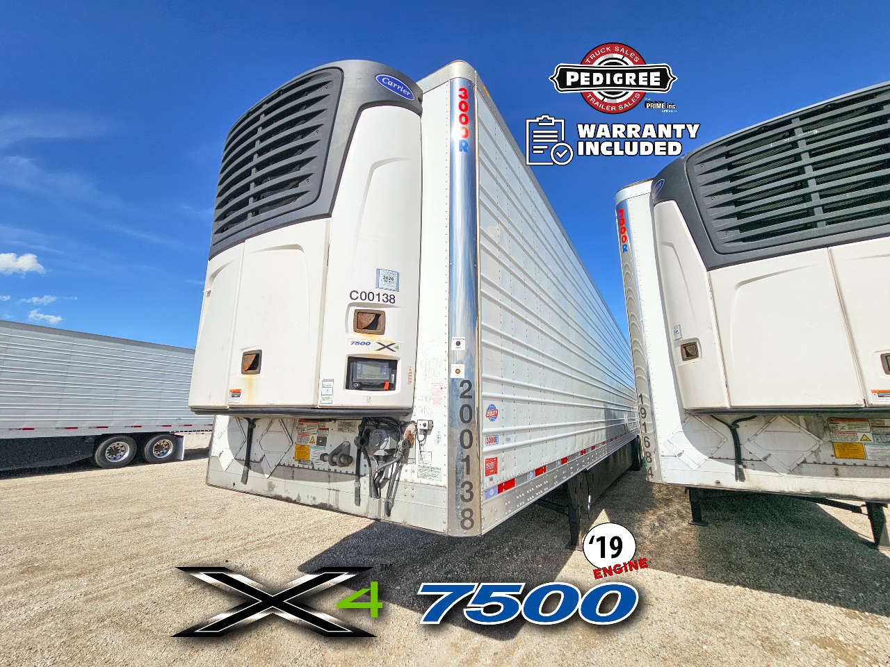 2020 Utility X4 7500: 2019 ENGINE Reefer Trailer #2194