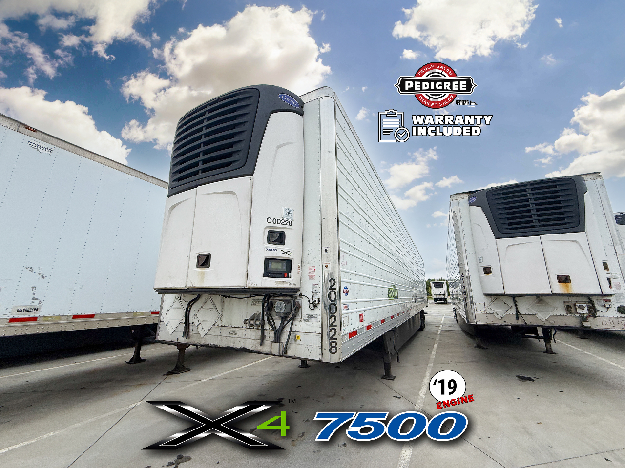 2020 Utility X4 7500: 2019 ENGINE Reefer Trailer #2290