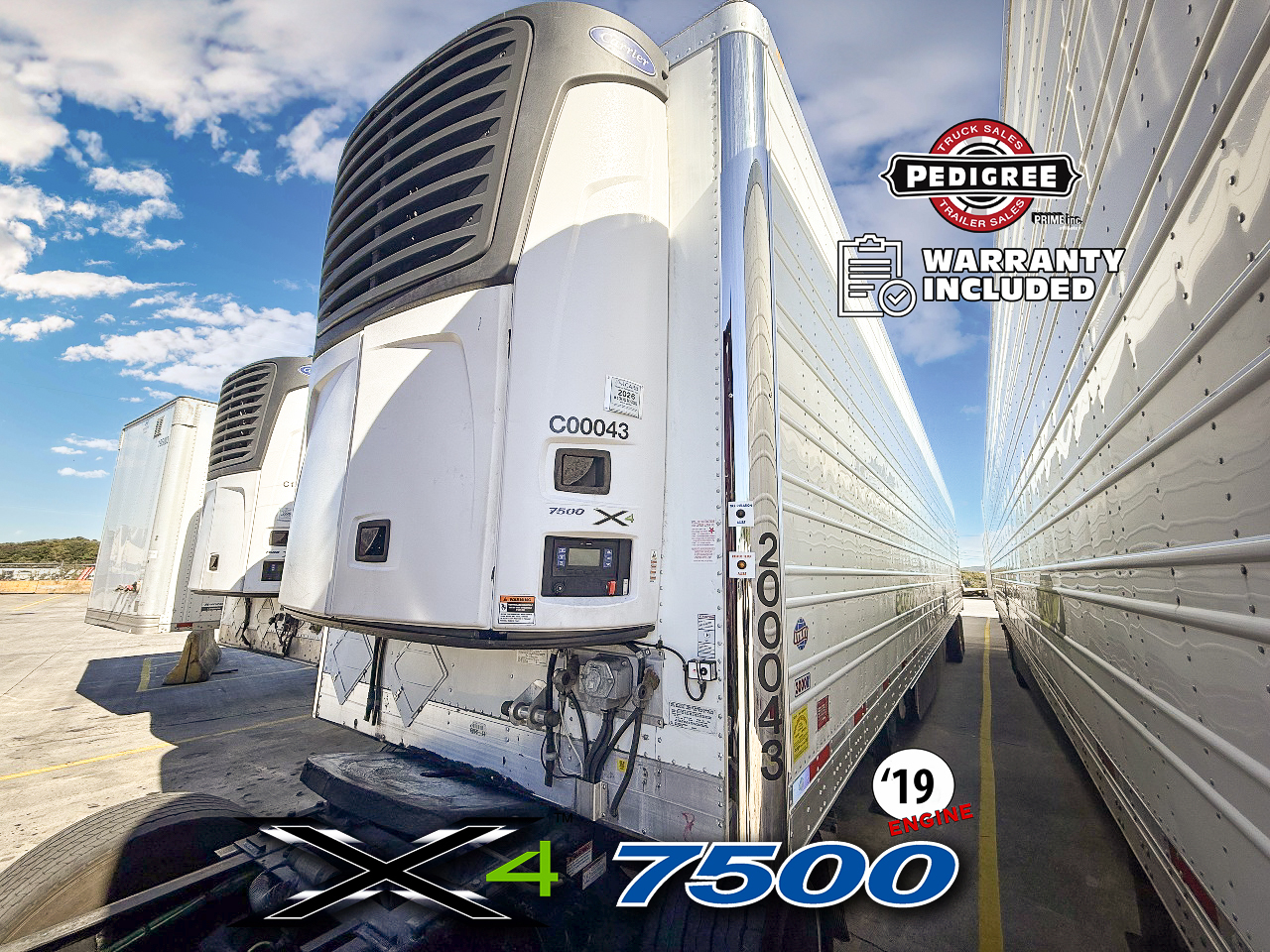 2020 Utility X4 7500: 2019 ENGINE Reefer Trailer #2286