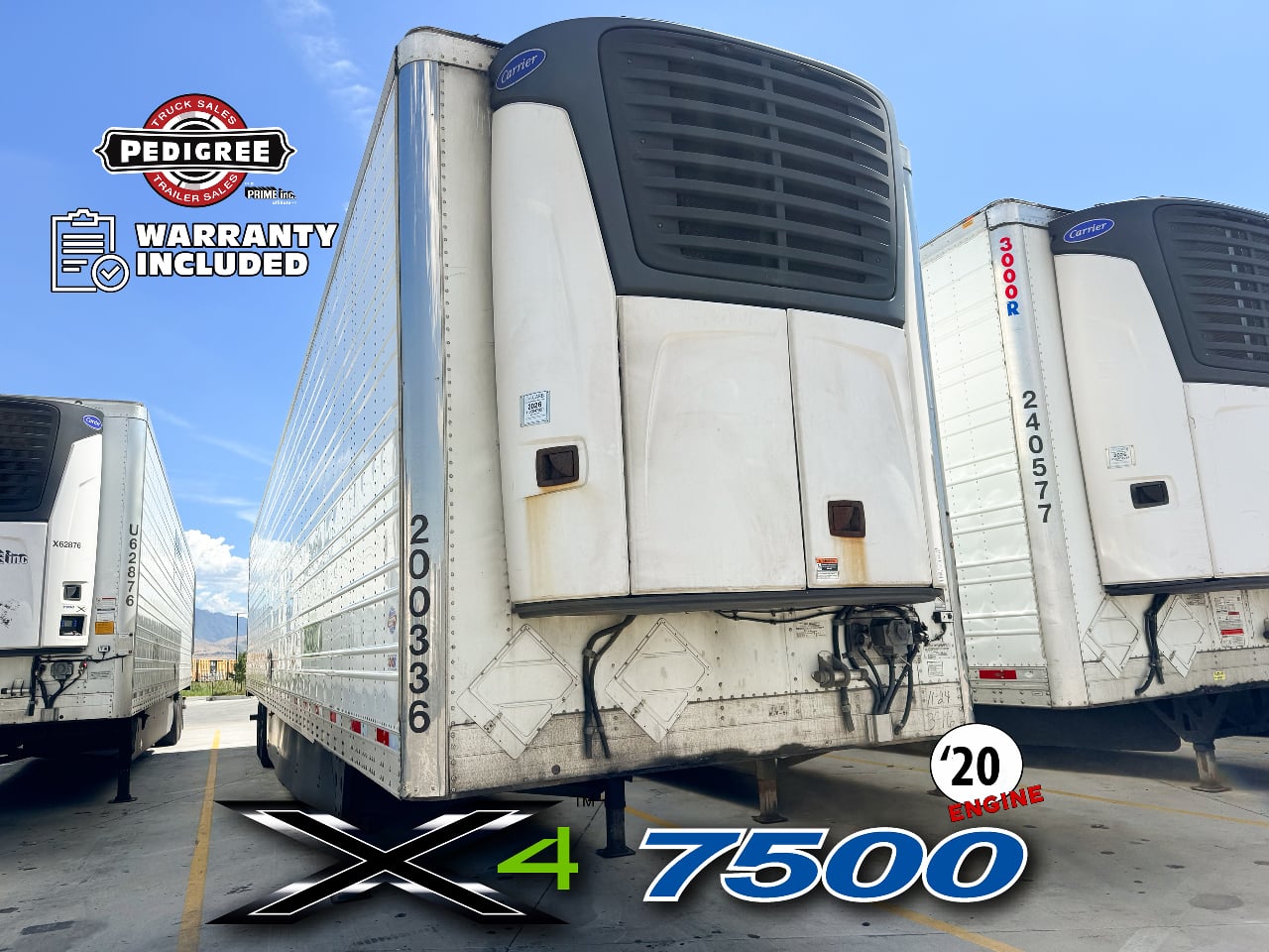 2020 Utility X4 7500: 2020 ENGINE Reefer Trailer #3877
