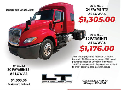 USED 2019 INTERNATIONAL LT SLEEPER TRUCK #3542-1